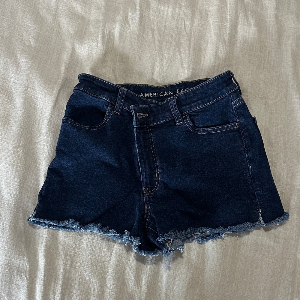 American Eagle Outfitters Women's Deep Blue Jean Shorts